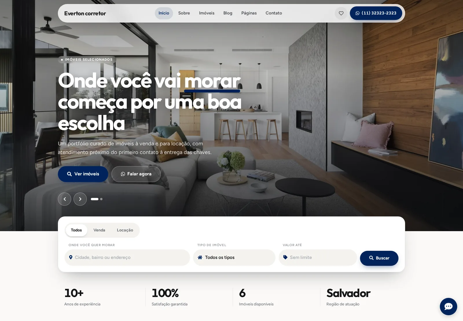 Modelo de site Aurora
