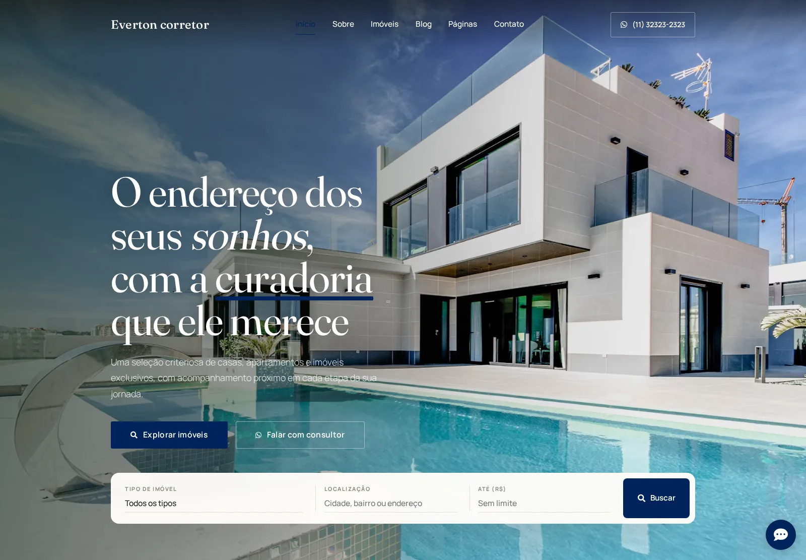 Modelo de site Editorial