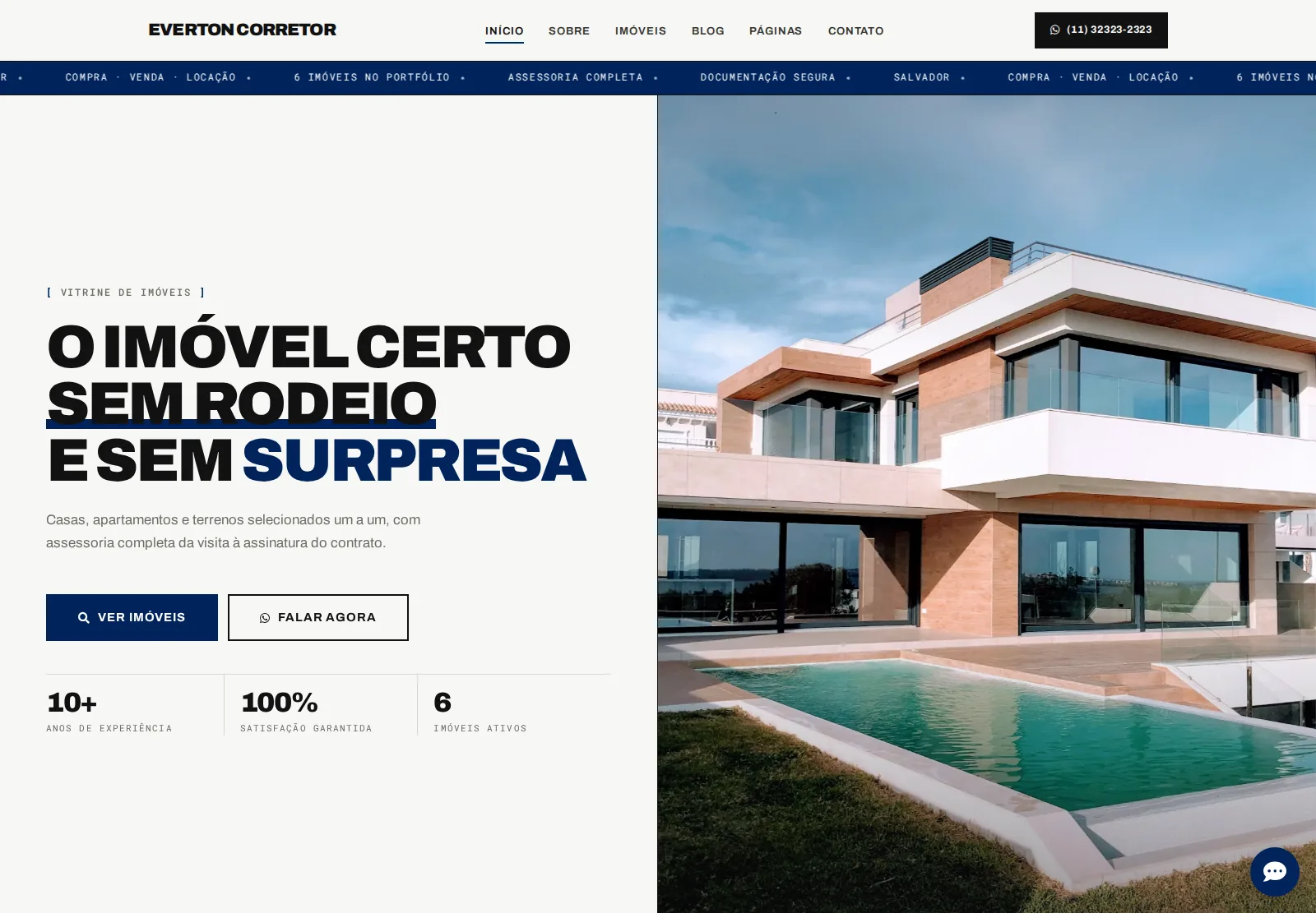 Modelo de site Vitrine
